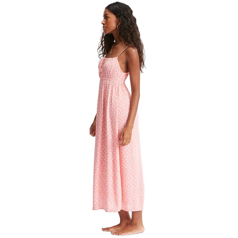 Billabong Floral Pink Sleeveless Maxi Dress Adjustable Straps XS - Picture 2 of 7